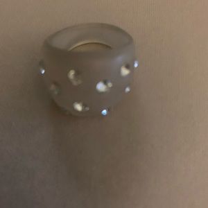 Marc Jacobs Jewelry - Marc Jacobs lucite ring 8 1/2 new w/crystals fun Marc Jacobs Jewelry - Marc Jacobs lucite ring 8 1/2 new w/crystals fun